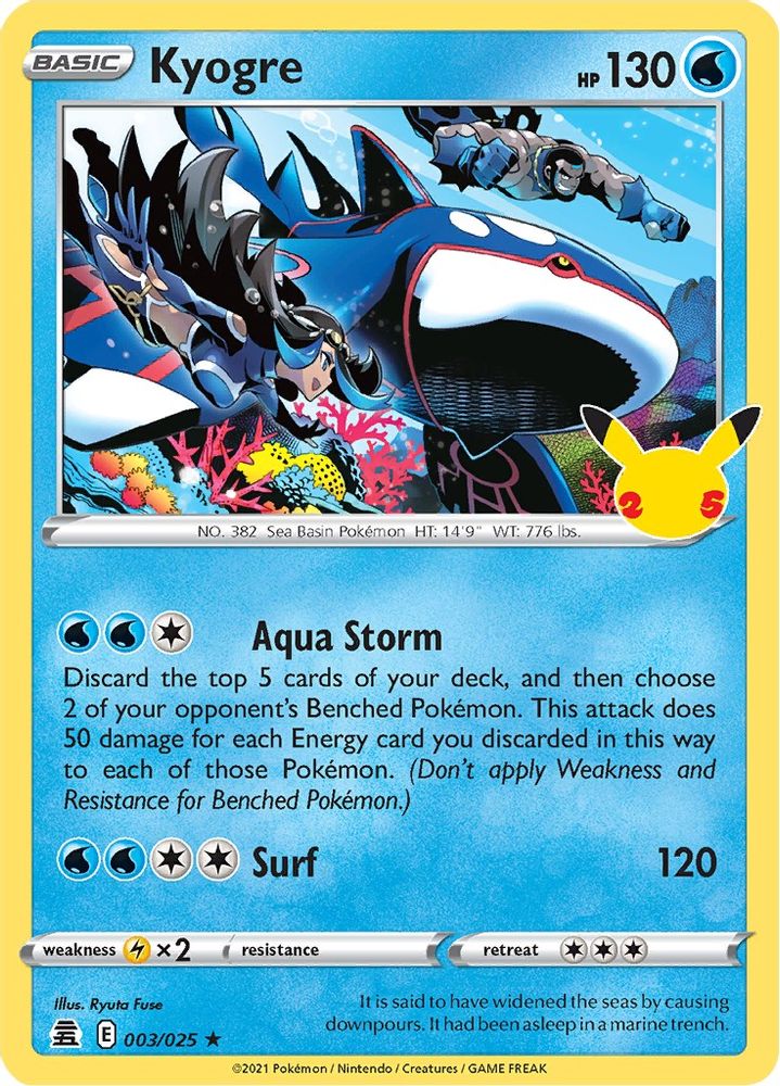 Kyogre 003/025 - Celebrations