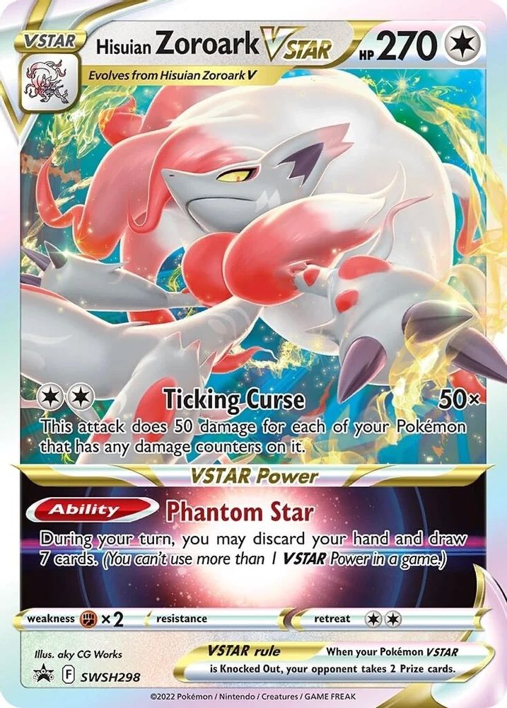 Hisuian Zoroark VSTAR - SWSH298 SWSH298 - SWSH: Sword & Shield Promo Cards