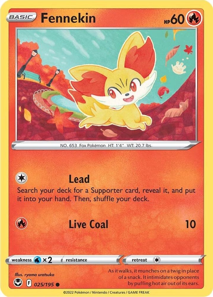 Fennekin 025/195 - SWSH12: Silver Tempest