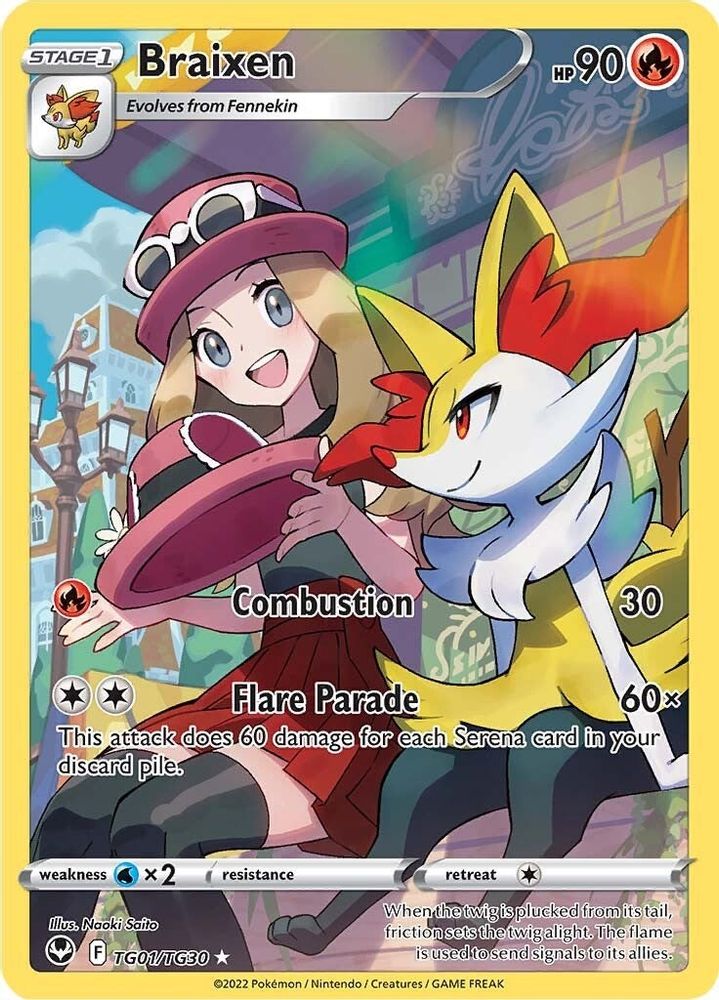 Braixen TG01/TG30 - SWSH12: Silver Tempest Trainer Gallery
