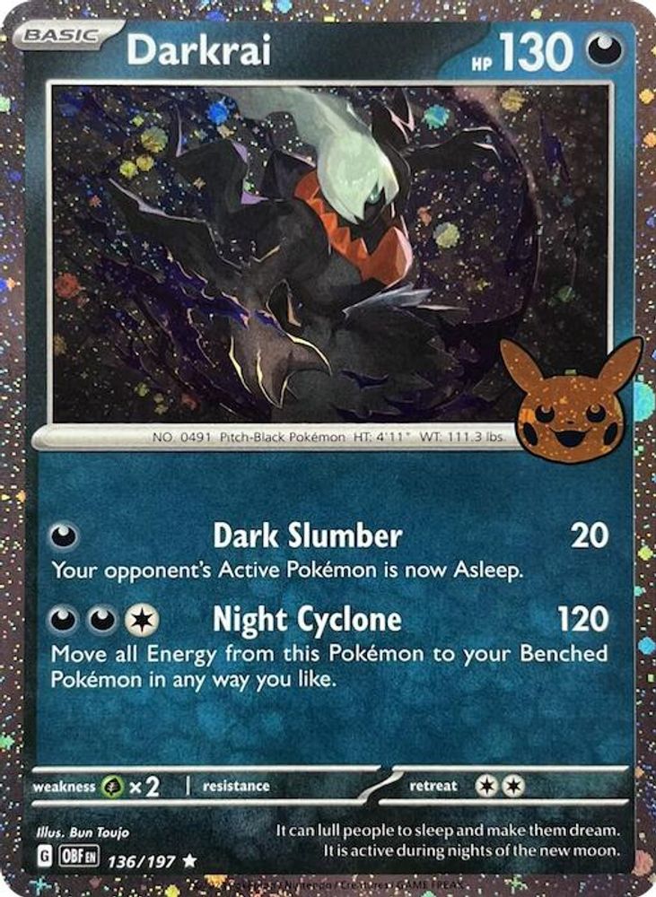 Darkrai (Cosmos Holo) 136/197 - Trick or Trade BOOster Bundle 2024