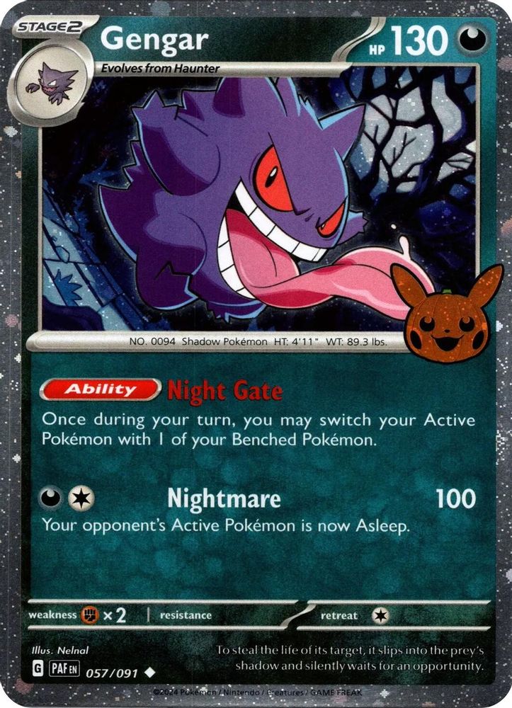 Gengar (Cosmos Holo) 057/091 - Trick or Trade BOOster Bundle 2024