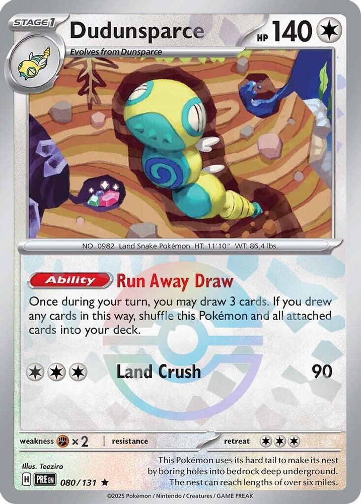 Dudunsparce (Poke Ball Pattern) 080/131 - SV: Prismatic Evolutions