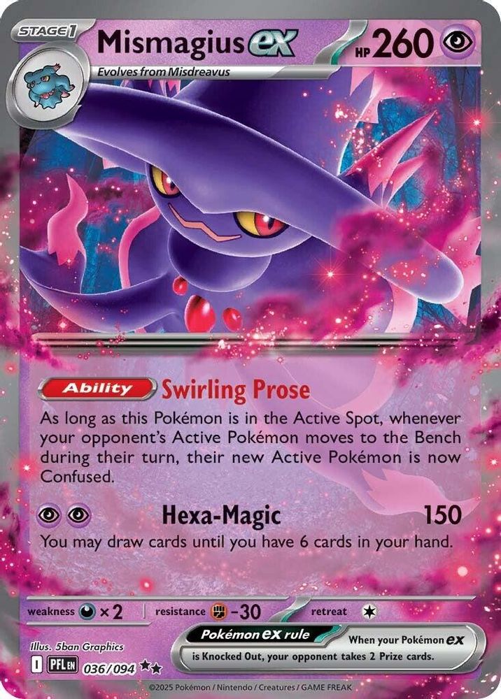 Mismagius ex - 036/094 036/094 - ME02: Phantasmal Flames