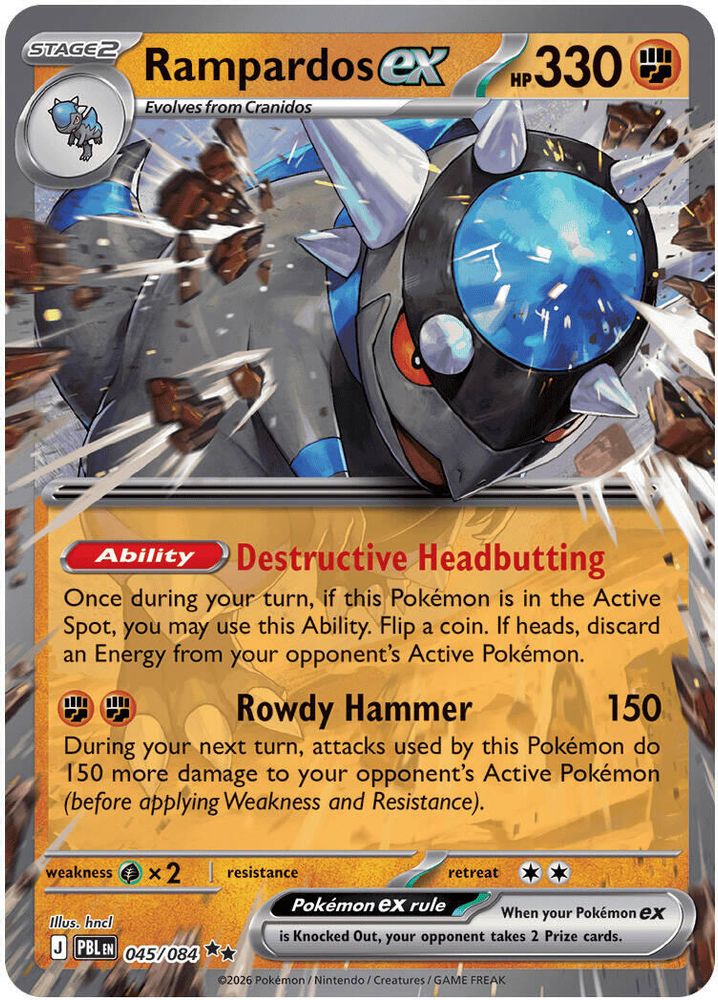 Rampardos ex - 045/084 045/084 - ME05: Pitch Black